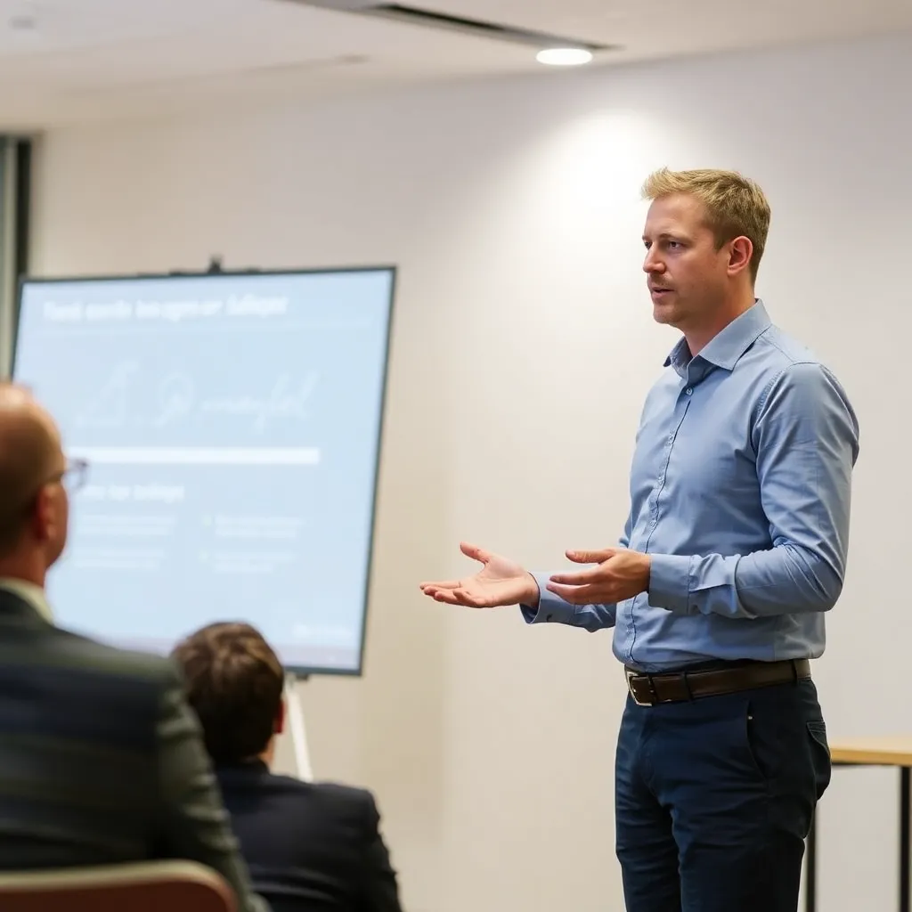 Professionele trainer geeft een-op-een advies over uitgavenbeheer