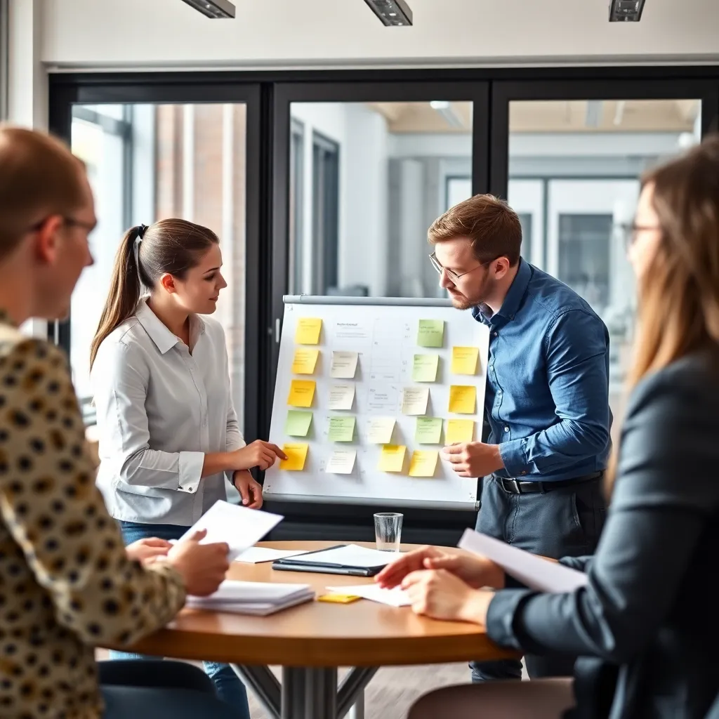 Medewerkers tijdens interactieve uitgavenbewustzijn training